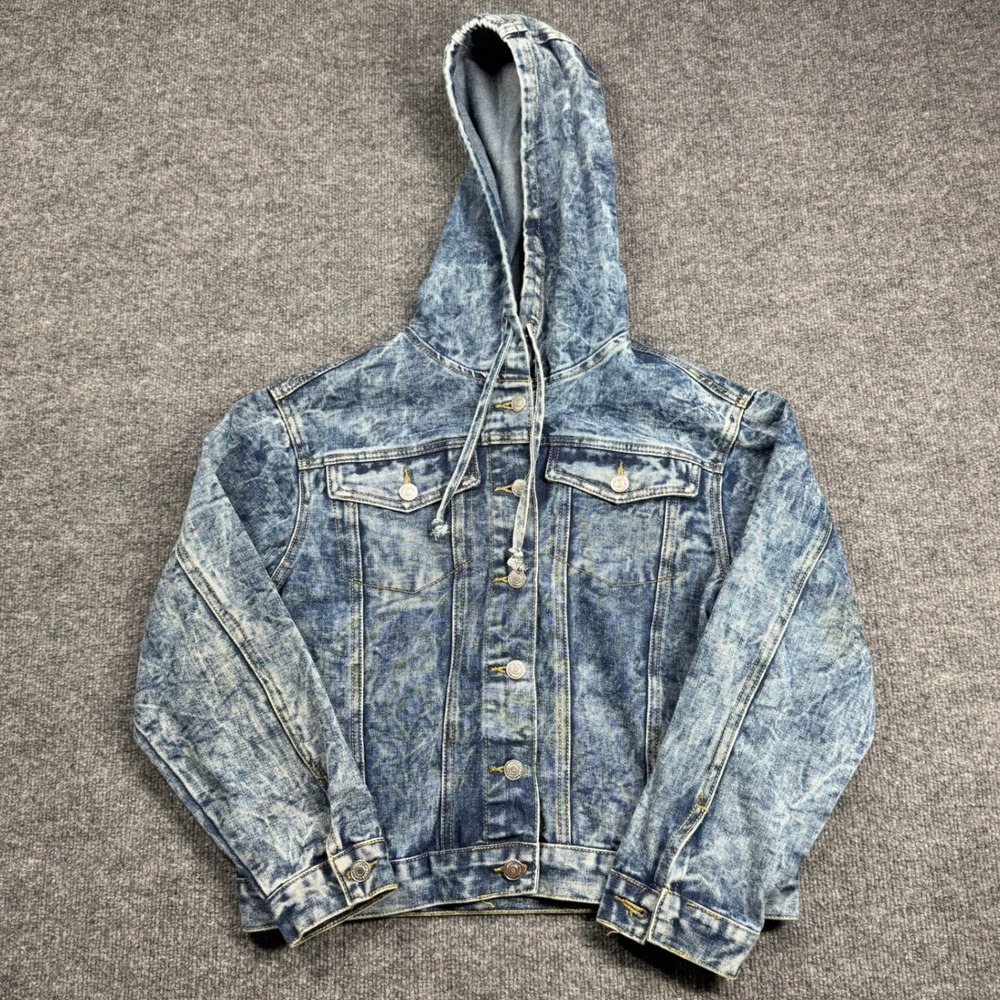 Thrill Jeans Denim‎ Jacket Womens L Blue Vintage Style Button Up